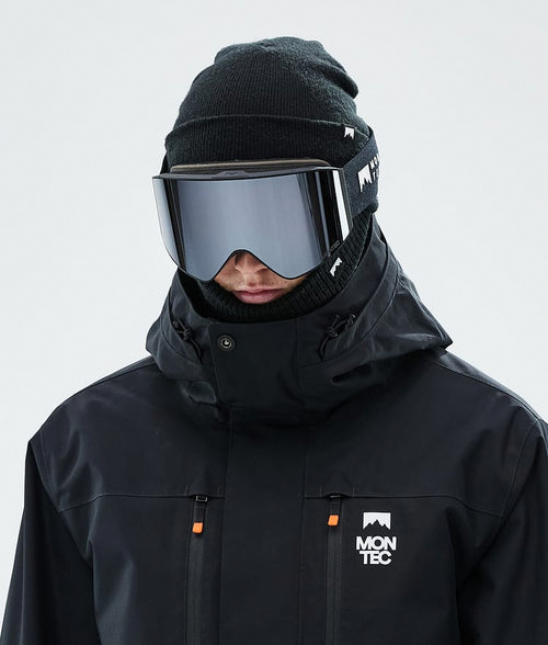 Masque De Ski – Noir Avec Écran Miroir Noir
