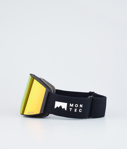 Masque De Ski – Noir Avec Écran Miroir Rouge Rubis