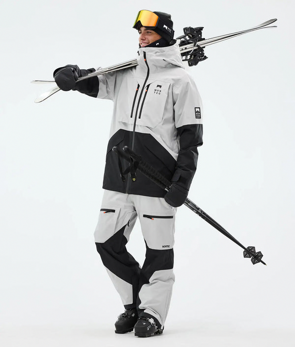 Arch Veste de ski pour homme – Gris clair / Noir